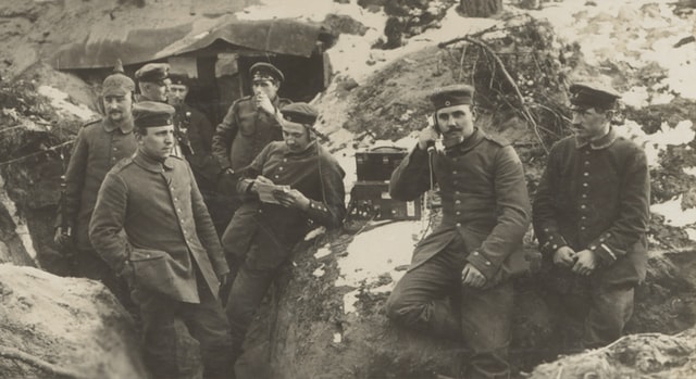 black and white picture world war