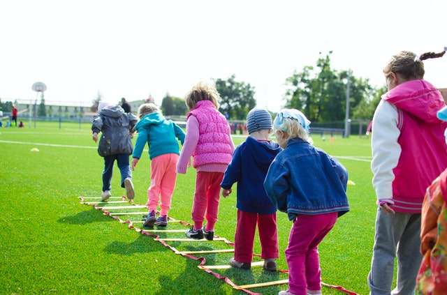 children enjoy their sports time with training