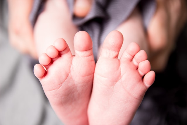 a tiny baby sole
